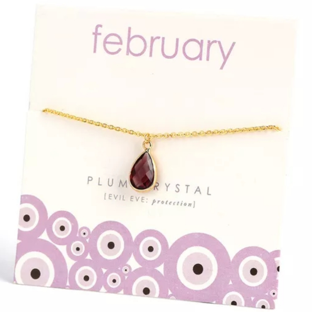 February Necklace February Birthday February Birth Stone Aquarius Pisces
